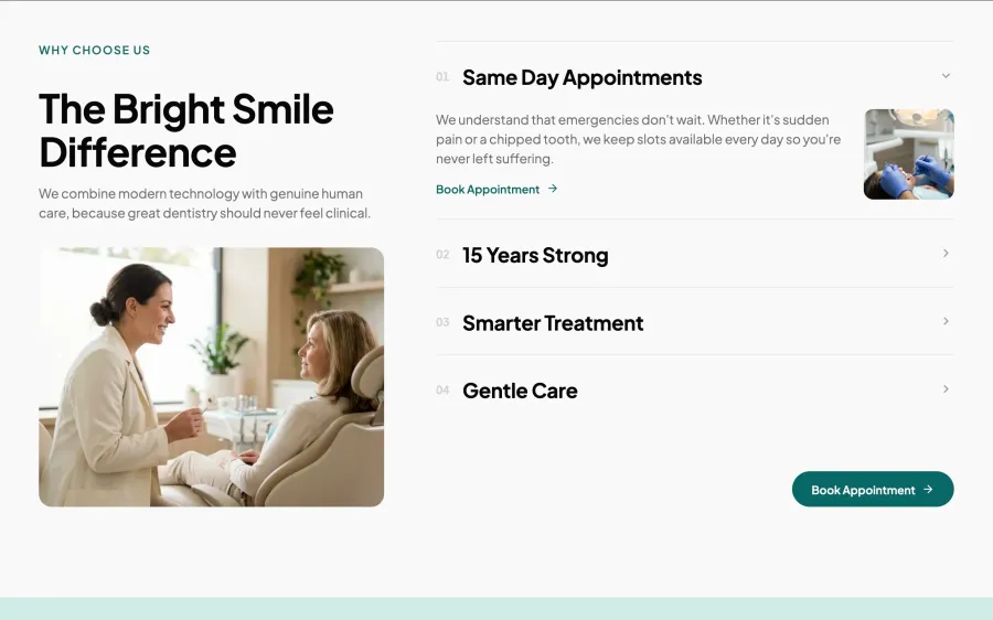 Dental Practice — Interior page