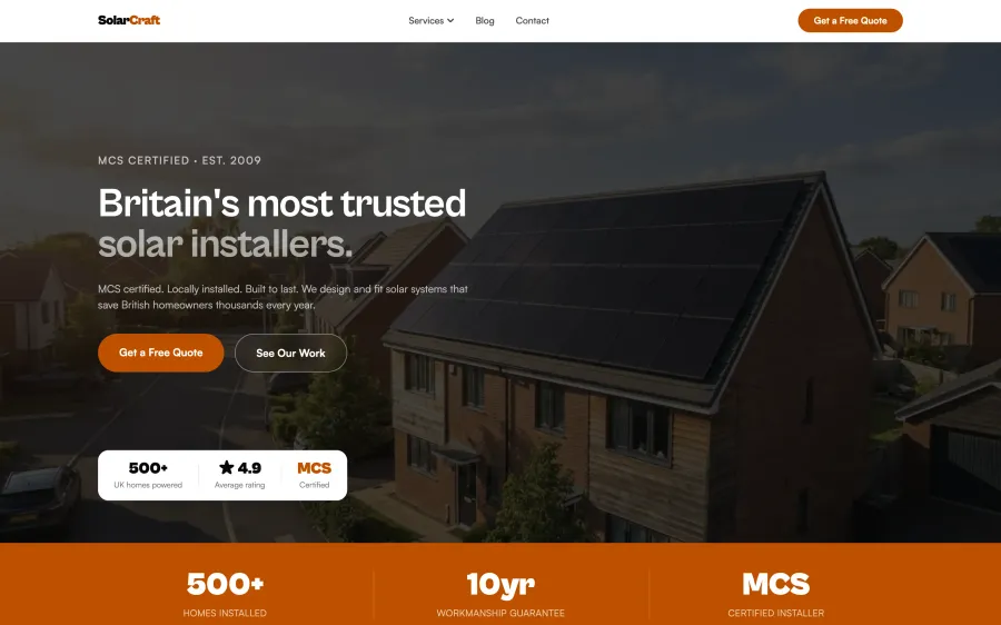 Solar Company — Homepage