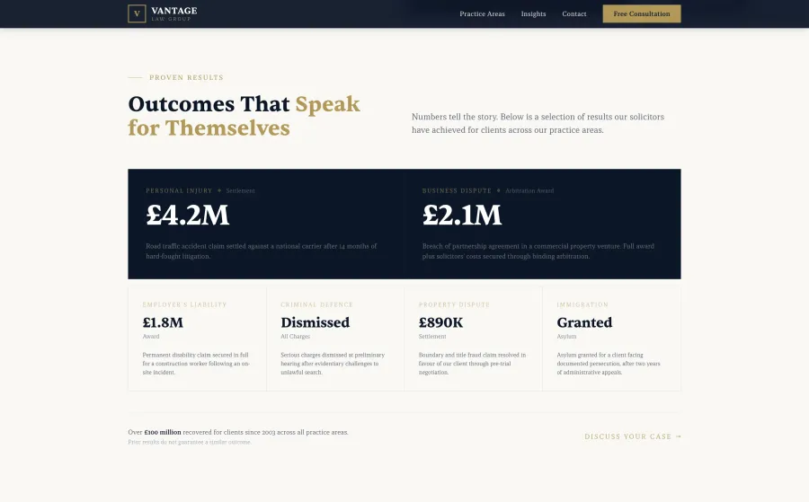 Law Firm — Interior page