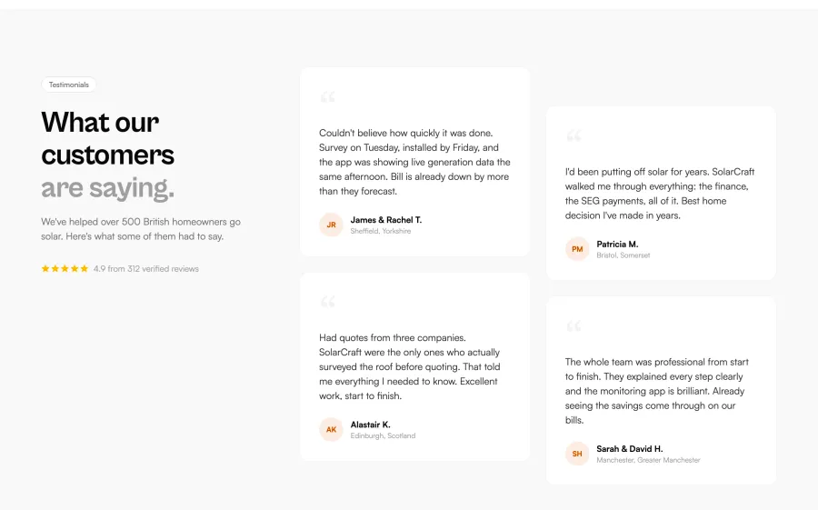 Solar Company — Interior page
